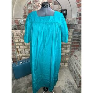 Go Softly tent dress boho green